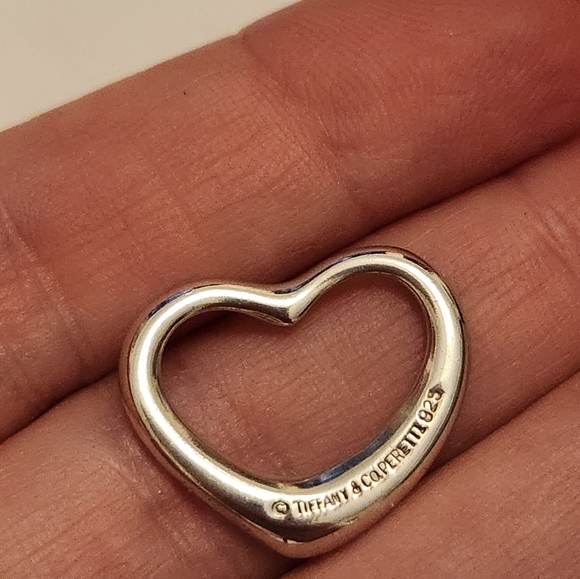 Tiffany & Co. Elsa Peretti Silver 925 Open Heart Pendant - Picture 4 of 6